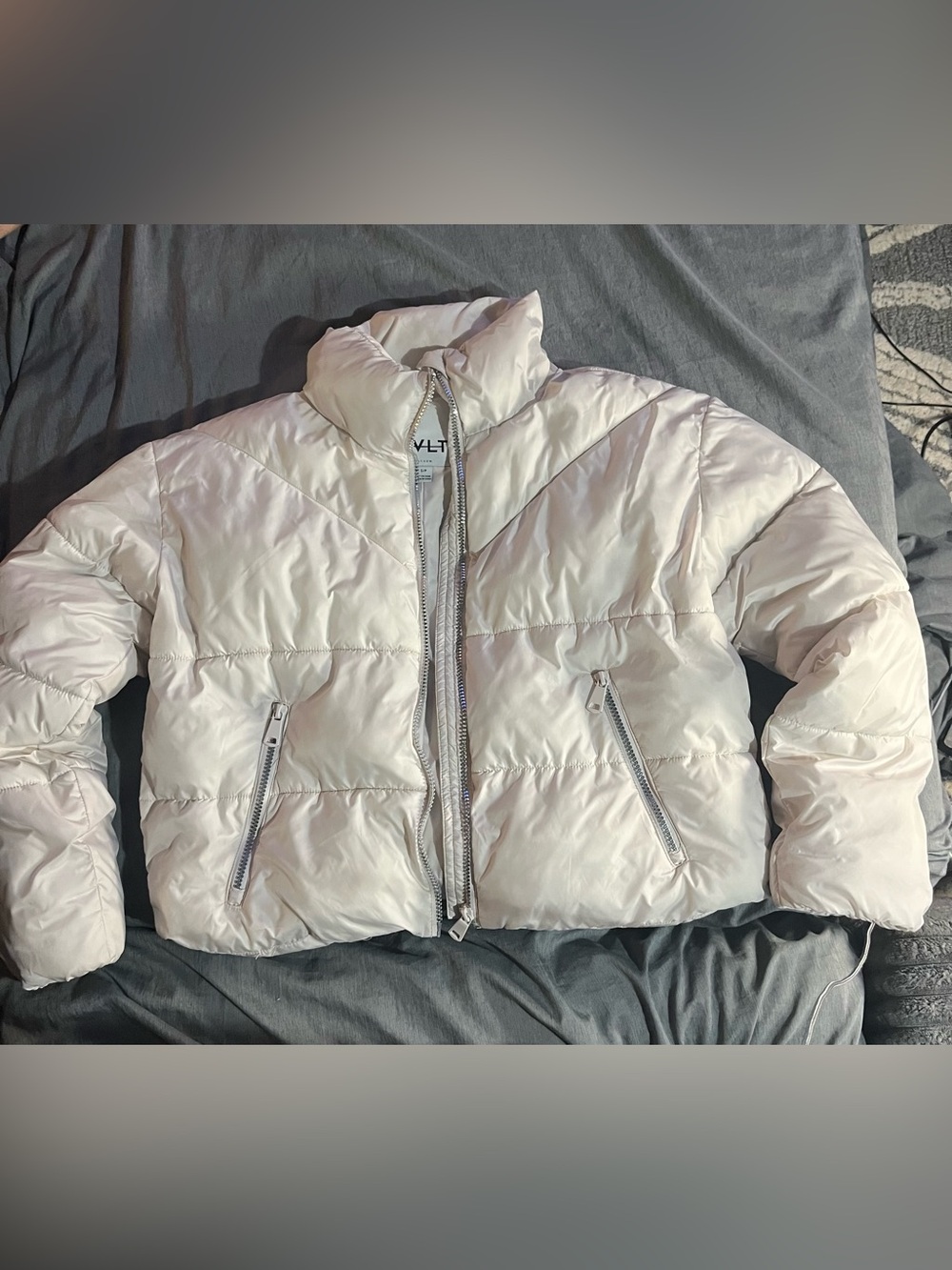 NVLT Women's Puffer Jacket in Ivory